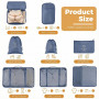 Organisateur Valise 8 Pièces,Organiseurs de Bagage pour Voyage,Packing Cubes de Voyages Pochette,Sacs Rangement de Valise Voyage