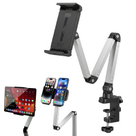 PORFOYO Support de tablette en aluminium - Réglable - Pivotant à 360° - Pour iPad Air Pro Mini