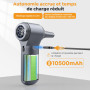 NACKEO Souffleur Air Comprimé 230000 TR/Min, Soufflette Électrique avec Batterie 10500 mAh et Lampe LED, Mini Souffleur Puissant