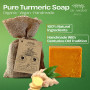 Dr.Ancient Savon au curcuma biologique, naturel, végétalien, traditionnel, fait à la main, antique - Éclaircissant pour la peau 