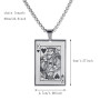 Liitata Pik Carte de Jeu Pendentif Collier Acier Inoxydable Cartes de Poker Pendentif Chaîne Rock Punk Hip Hop Colliers pour Hom