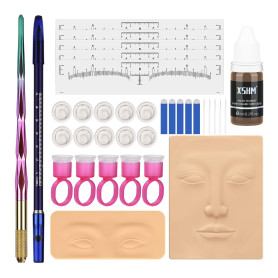 ATOMUS Kit de stylo microblading semi-permanent complet pour sourcils professionnels 18U 5RS fournitures de tatouage