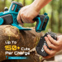 SEESII Tronçonneuse Mini Sans Fil 8 Pouces, Moteur Sans Balais Amélioré 2026, Tronçonneuse Électrique avec 2×Batteries 4000mAh, 