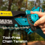 SEESII Tronçonneuse Mini Sans Fil 8 Pouces, Moteur Sans Balais Amélioré 2026, Tronçonneuse Électrique avec 2×Batteries 4000mAh, 