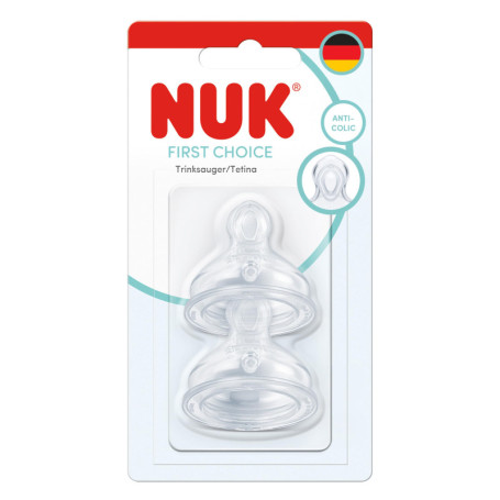 Biberon NUK First Choice avec Tétines Anti-Colique - 6+ Mois - Silicone