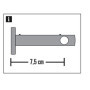 Support Mural Gardinia en Acier Inoxydable pour Tringles à Rideaux Ø 12 mm