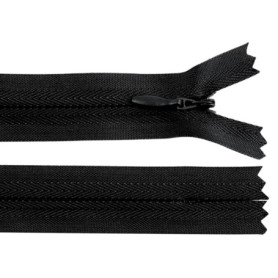 Fermeture Éclair Invisible 20 cm en Polyester Noir - 2x Cyclingcolors