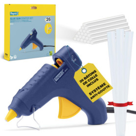 Pistolet à Colle Chaude Rapid EG111 avec 26 Bâtons de Colle