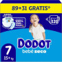 Dodot Bébé Sec Couches Taille 7 - 120 Couches pour Nuit Sereine