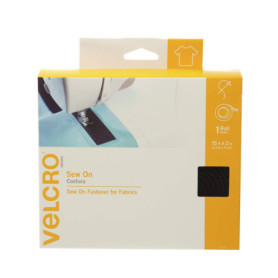 Ruban Velcro Noir 2 x 38 cm pour Couture et Fixation