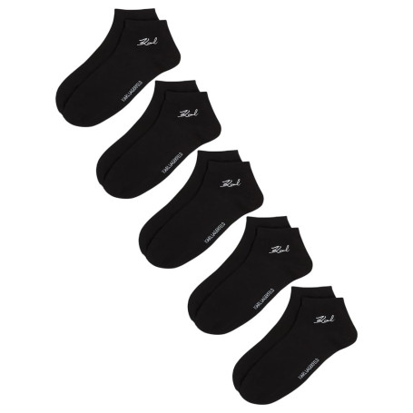 Lot de 5 Chaussettes Sneaker Karl Lagerfeld - Noir, Taille 35-38