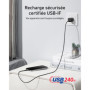 Câble USB-C Anker 240W Tressé Upcyclé - Charge Rapide pour iPhone et MacBook (0,9m, Noir)