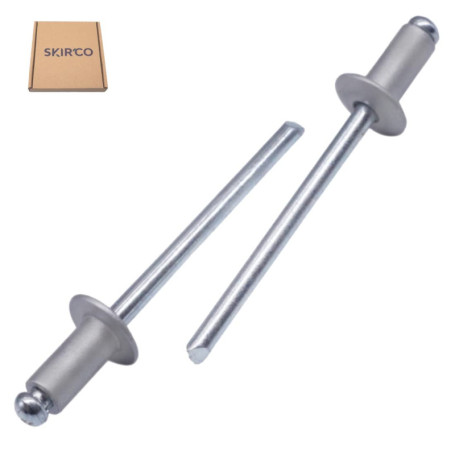 Lot de 100 rivets aveugles peints SKIR'CO - Aluminium Blanc RAL 9006, 4,0 x 8 mm