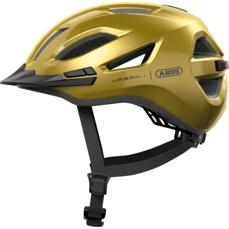 Casque de Vélo ABUS Urban-I 4.0 avec Feu Arrière Rechargeable - Jaune
