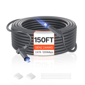 Câble d'Extension Starlink Gen 2 VEVOR - 45,72 m pour Satellite V2