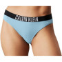 Bas de Bikini Femme Calvin Klein avec Ceinture Emblématique - Bleu Skim, Taille XL