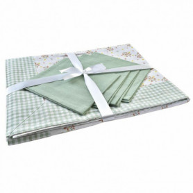 Service de linge de table DKD Home Decor Fleurs Polyester Coton Vert (150 x 150 70,99 €