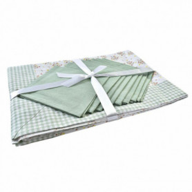 Service de linge de table DKD Home Decor Fleurs Polyester Coton Vert (150 x 250 112,99 €