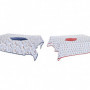 Service de linge de table DKD Home Decor Rouge Bleu Polyester Coton (150 x 150 x 81,99 €