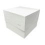 Lot de 10 Boîtes à Gâteaux Blanches Réglables 25x25 cm