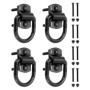 QWORK Lot de 4 Œillets d'Arrimage Robustes pour Levage jusqu'à 5400 kg