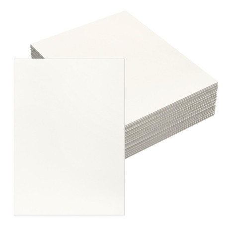Papier Cartonné Ivoire A4 QWORK - 50 Feuilles 250 g/m² pour Bricolage et Impression