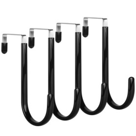Crochets de Porte elzle - Ensemble de 4 Crochets Noir pour Maximiser le Rangement