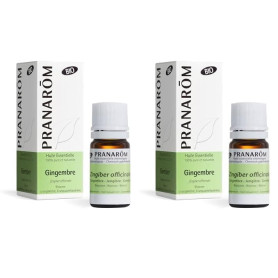 PRANARÔM - Gingembre BIO - Huile Essentielle Chémotypée - Tonique Digestive - 100% Pure Et Naturelle - HECT - 5 ml (Lot de 2)