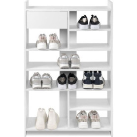 Meuble à chaussures Münster blanc pour 12 paires - 71,5 x 25 x 109 cm 115,04 €