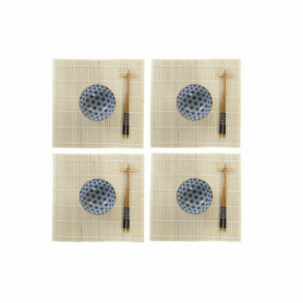 Set de sushi DKD Home Decor Bleu Bambou Grès (14,5 x 14,5 x 31 cm) 40,99 €