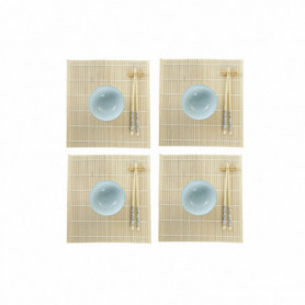 Set de sushi DKD Home Decor Bleu Blanc Bambou Grès (14,5 x 14,5 x 31 cm) 40,99 €