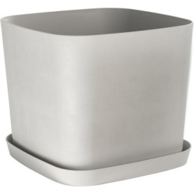 Pot de Fleurs Carré Pierre Blanche - GARDEN ID - 36L