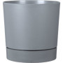 Pot de fleurs rond avec réserve - GARDEN ID - Gris pur - Ø 29 cm