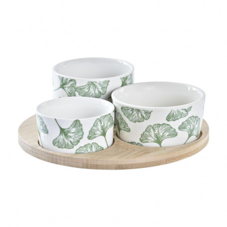 Ensemble à apértif DKD Home Decor Volets Bambou Grès Tropical (4 Pièces) (18 x 1 24,99 €