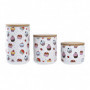 Set de 3 Boites DKD Home Decor Naturel Blanc Multicouleur Bambou Grès Cupcake (3 53,99 €