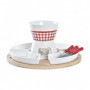 Fondue DKD Home Decor Rouge (26,5 x 26,5 x 1,5 cm) (10 pcs) 46,99 €