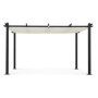 Pergola en Aluminium CORDOBA Ecru 4x3 m avec Toile Rétractable