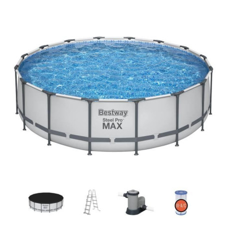 Kit Piscine Hors Sol Tubulaire Steel Pro Max 488 cm - BESTWAY