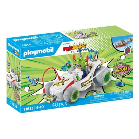Figurine PLAYMOBIL Chercheur et Kart Funstars - 40 pièces