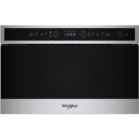 Four micro-ondes encastrable Whirlpool Inox anti-trace 22 L avec gril quartz