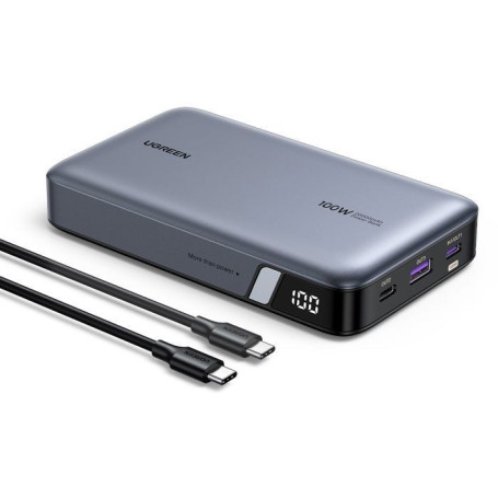 Batterie Externe UGREEN 20,000 mAh 100W - Charge Rapide et Sécurisée
