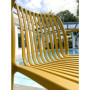 Lot de 2 fauteuils de jardin empilables Tiago - Moutarde