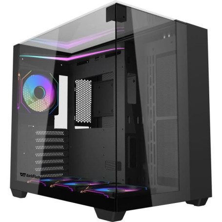 Boîtier PC Darkflash TH285 Noir avec A-RGB et Verre Trempé