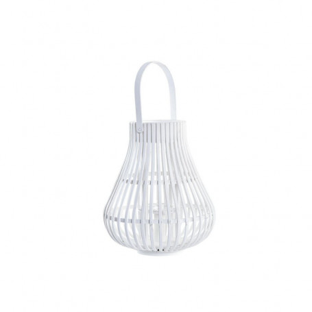 Lanterne DKD Home Decor Verre Blanc Bambou (29 x 29 x 34 cm) 91,99 €