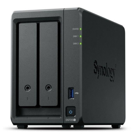 Serveur NAS SYNOLOGY DS225+ avec 2 baies et 2 Go de RAM