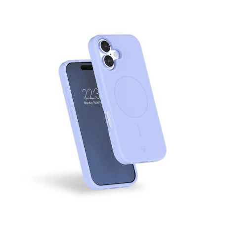 Coque MagSafe Silicone Renforcée pour iPhone 17 - Bleu Ciel