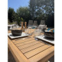 Ensemble repas de jardin en bois d'acacia - 6 places - Serena