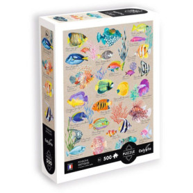 Puzzle Calypto 500 pièces - Poissons exotiques - Toucher soyeux