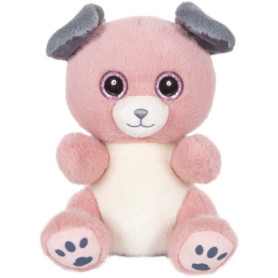 Peluche Chien SPOT Cutydoos - Rose Poudré et Gris, 23 cm