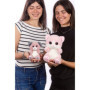 Peluche Chat PINKY Cutydoos Rose Poudré - 23 cm